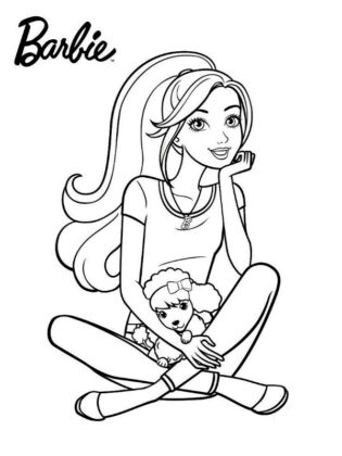 barbie para colorear