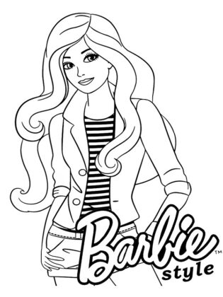 barbie para colorear