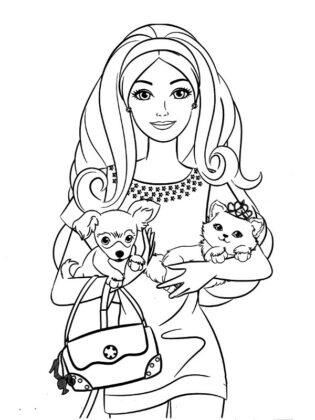 barbie para colorear