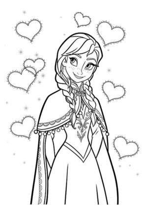 dibujo de frozen para colorear