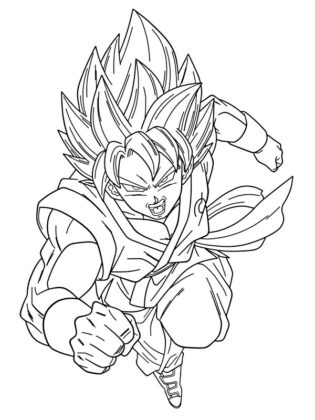 dibujo de goku para colorear