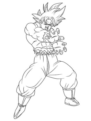 dibujo de goku para colorear