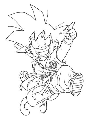 dibujos de goku para colorear