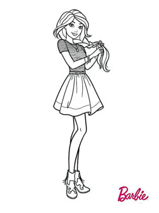 dibujo de la barbie para colorear