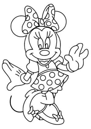 dibujo de minnie para colorear