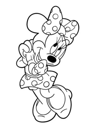 dibujo de minnie para colorear