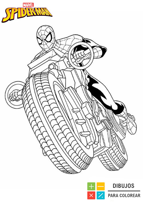 dibujo de spiderman para colorear