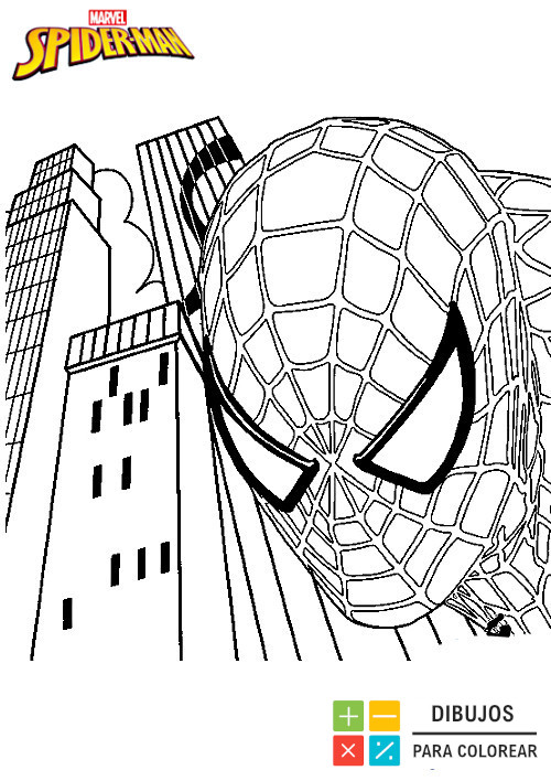 dibujo de spiderman para colorear
