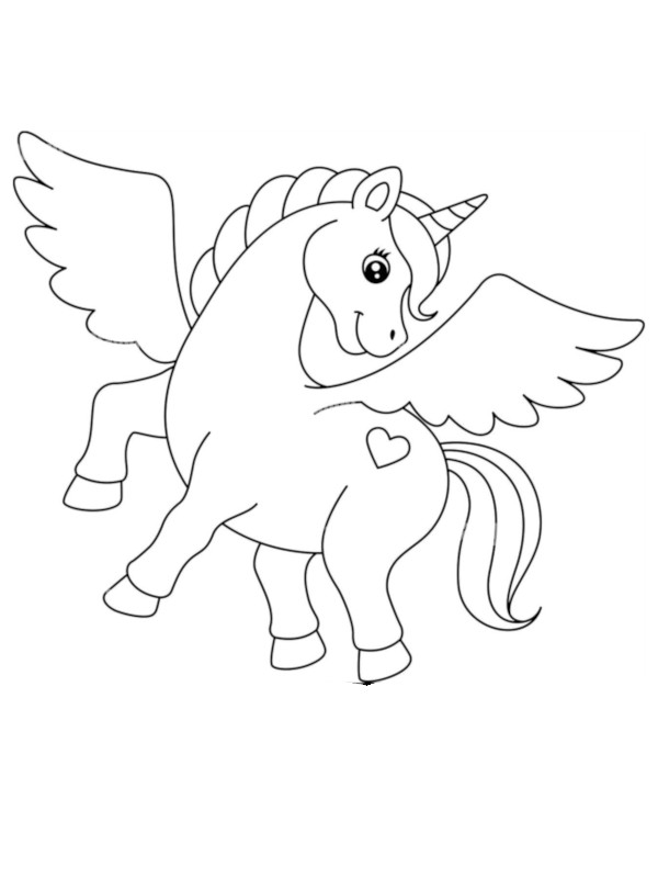 dibujo de unicornio para colorear