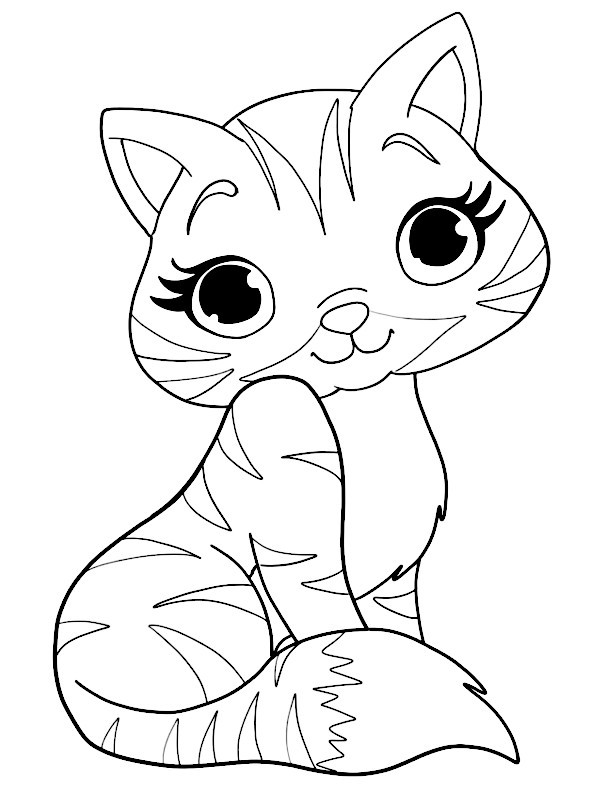 dibujo gato para colorear