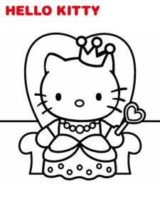 dibujo hello kitty para colorear