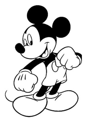 dibujo mickey mouse para colorear