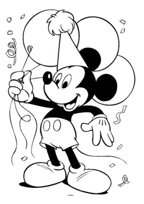 dibujo mickey mouse para colorear