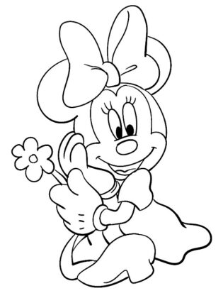 dibujo minnie para colorear