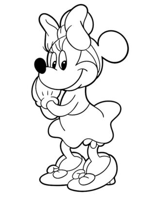 dibujo minnie para colorear