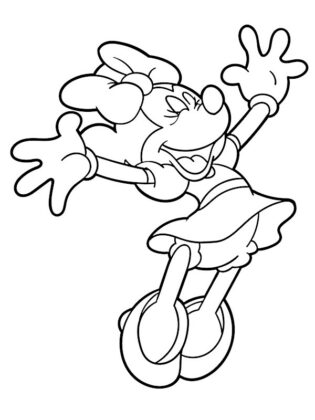 dibujo minnie para colorear