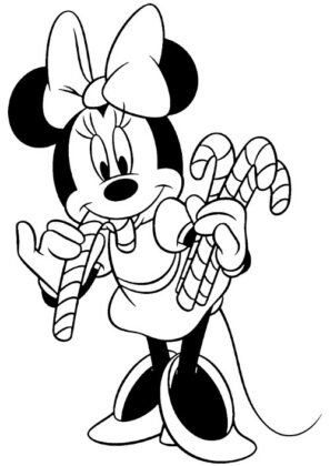 dibujo minnie para colorear