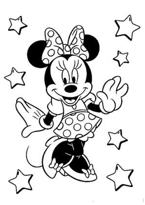 dibujo minnie para colorear