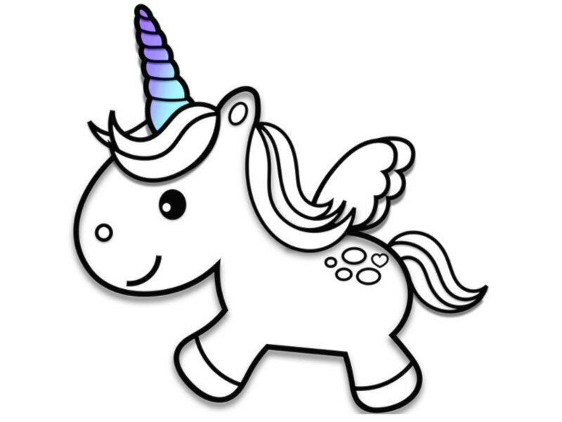 dibujo para colorear de unicornio