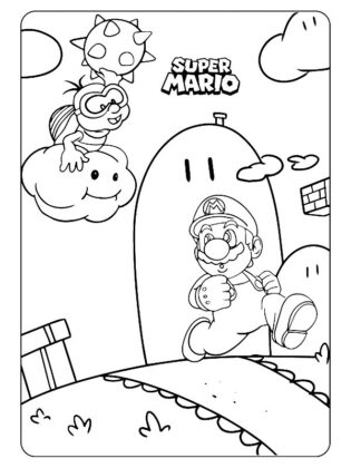 dibujo para colorear mario bros