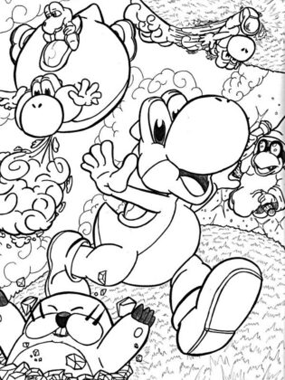 dibujo para colorear mario bros