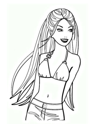 dibujos de barbie para colorear