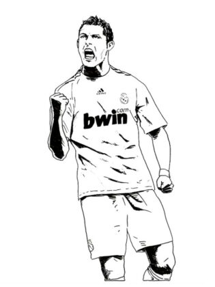 dibujos de futbolista para colorear