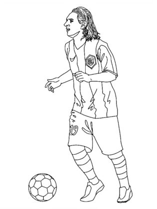 dibujos de futbolista para colorear