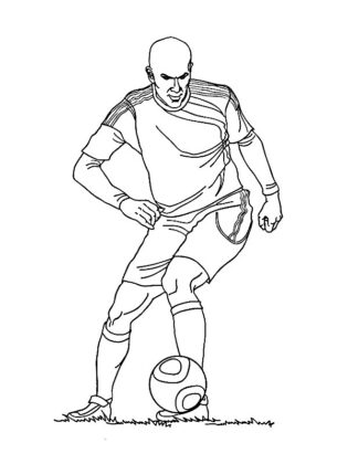 dibujos de futbolistas para colorear