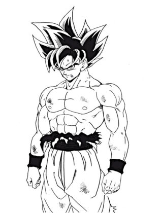 dibujos de goku para colorear