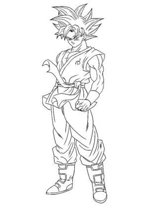 dibujos de goku para colorear