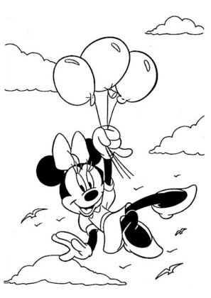 dibujos de minnie para colorear