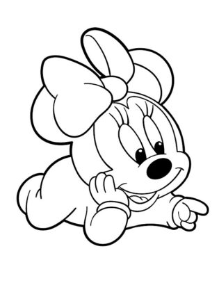 dibujos de minnie para colorear