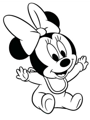 dibujos de minnie para colorear