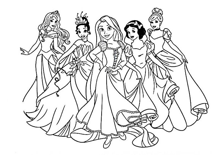 dibujos de princesas para colorear