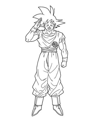 dibujos goku para colorear