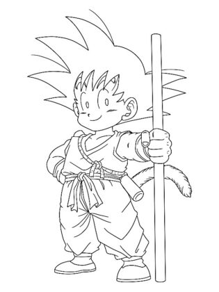 dibujos goku para colorear