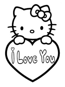 dibujos hello kitty para colorear