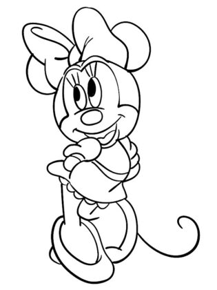 dibujos minnie para colorear