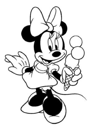 dibujos minnie para colorear