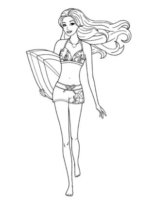 dibujos para colorear barbie