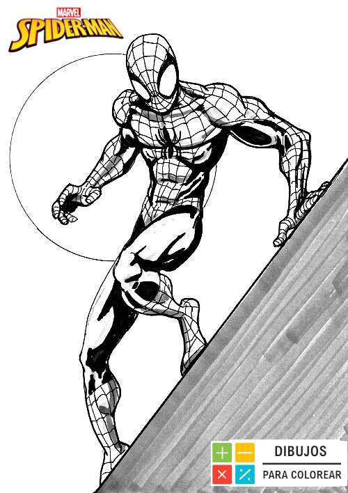 dibujos para colorear spiderman