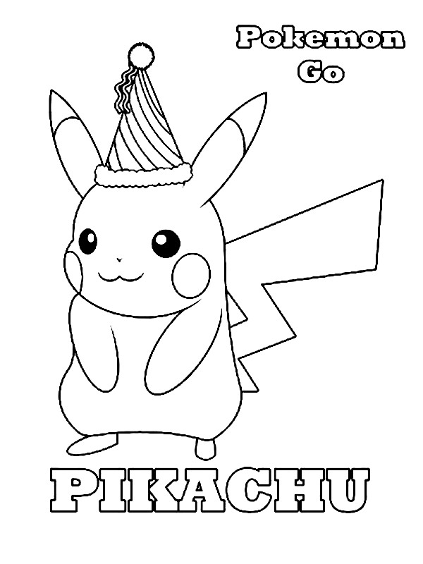dibujos pikachu para colorear