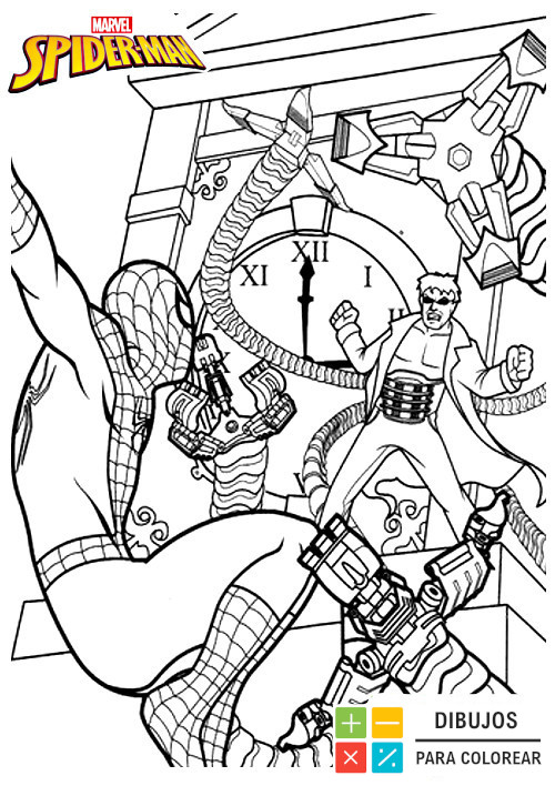 dibujos spiderman para colorear