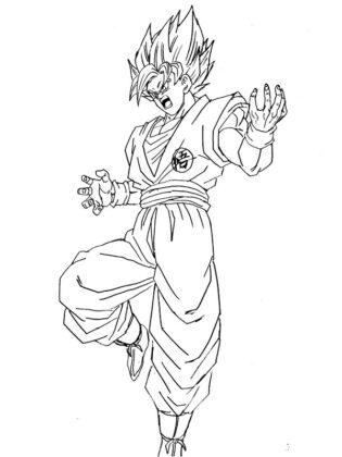 goku para colorear