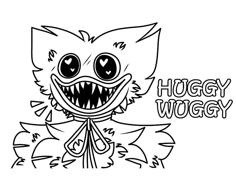 huggy wuggy dibujo para colorear