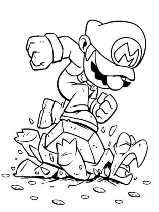 mario bros para colorear