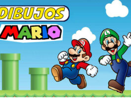 mario bros para colorear