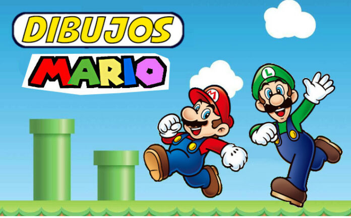 mario bros para colorear