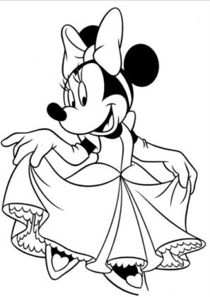 minnie mouse para colorear